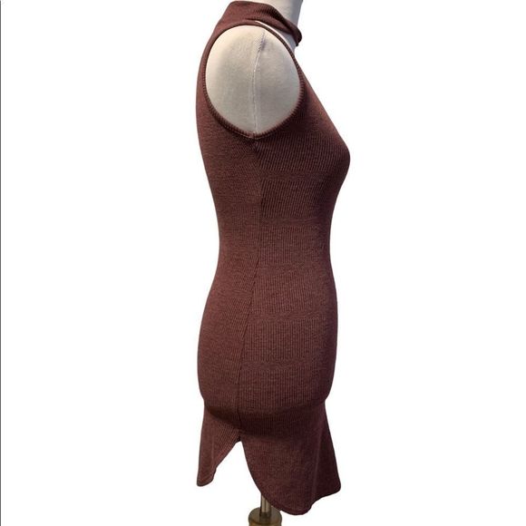 Fashion Nova | Pink Choker Neck Ribbed Dress - Picture 2 of 6